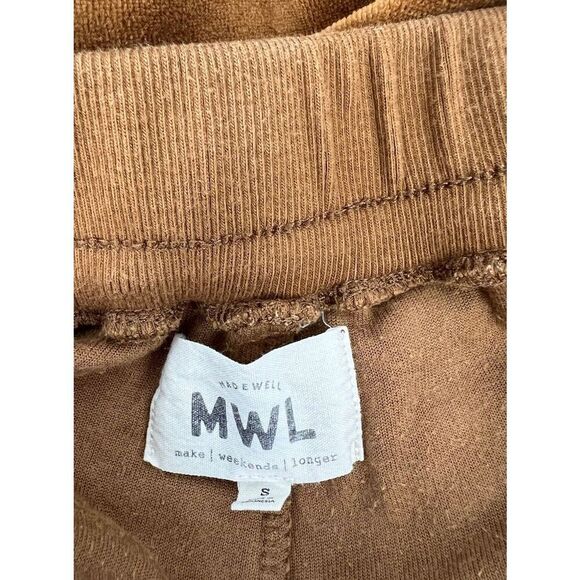 Madewell MWL Copper Velour Jogging Lounge Set Pullover Sweatpants Size Small - Picture 4 of 7